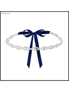 Rhinestone Wedding Waist Belt Handcrafted Crystal Bridal Ribbon Belt for Women